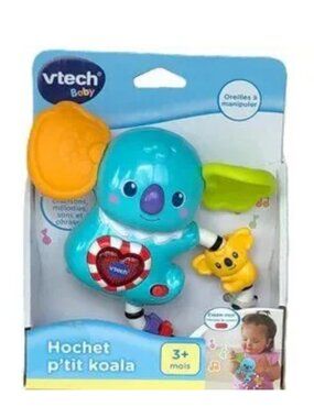 NIB VTech Twist & Hug Koala Rattle - Musical Baby Sensory Toy 3-24M (French)